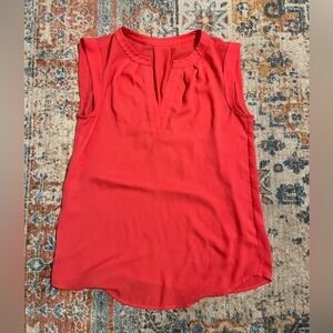 Jcrew bright pink v-neck silky sleeveless top